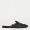 Sabot tacco 1cm tessuto nero