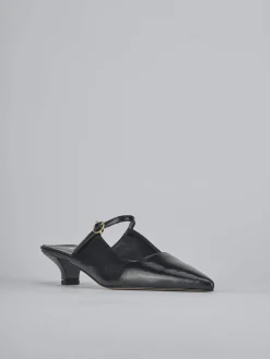 Sabot tacco 3cm vernice nero