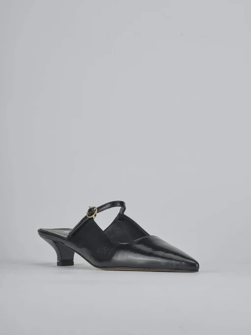 Sabot tacco 3cm vernice nero