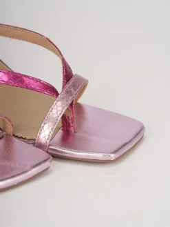 Sandali tacco 5 cm multicolor pelle