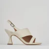 Sandali tacco 7 cm bianco pelle