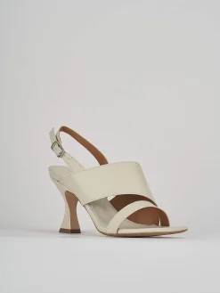 Sandali tacco 7 cm bianco pelle
