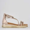 Sandali tacco 4 cm bronzo pelle
