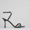 Sandali tacco 9 cm nero pelle
