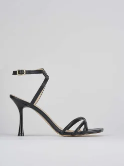 Sandali tacco 9 cm nero pelle