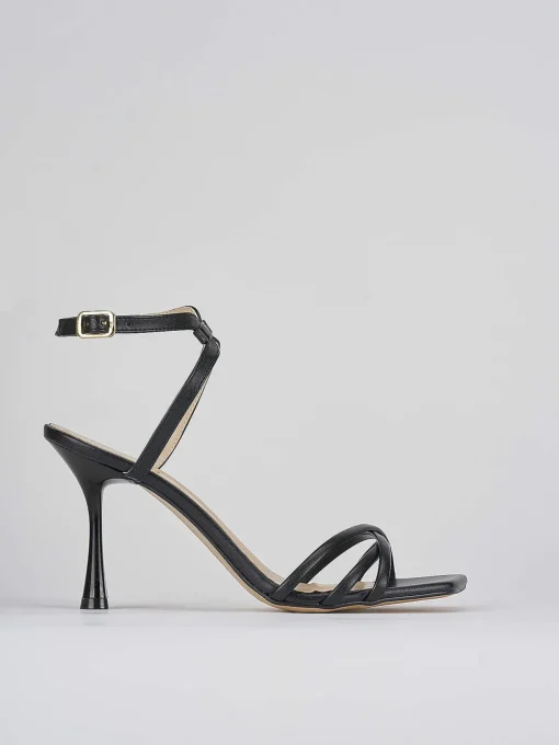 Sandali tacco 9 cm nero pelle