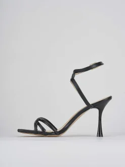 Sandali tacco 9 cm nero pelle