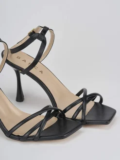 Sandali tacco 9 cm nero pelle