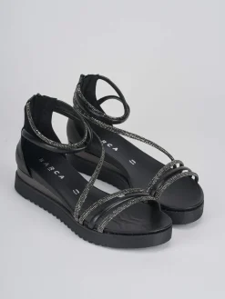 Sandali tacco 4 cm nero pelle