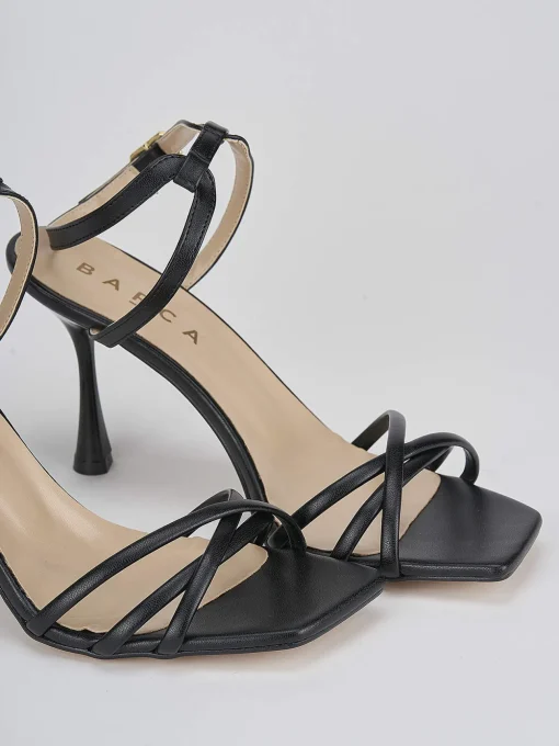 Sandali tacco 9 cm nero pelle