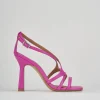 Sandali tacco 9 cm rosa pelle