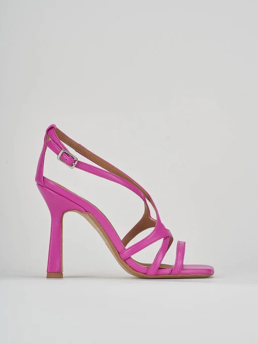 Sandali tacco 9 cm rosa pelle