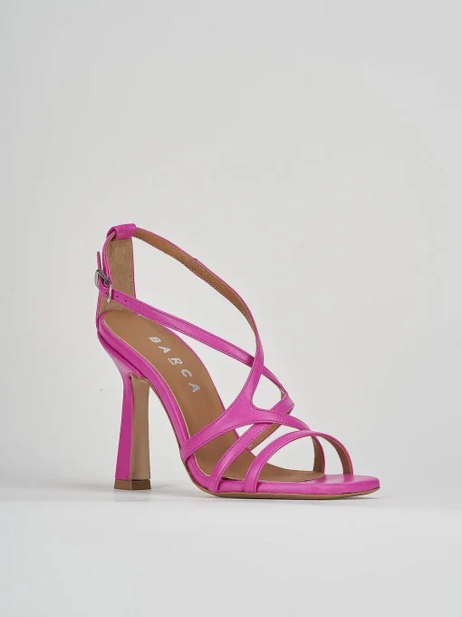 Sandali tacco 9 cm rosa pelle