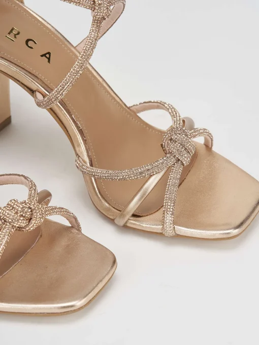Sandali tacco 9 cm rosa pelle
