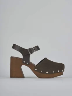 Sandali tacco 9cm camoscio testa