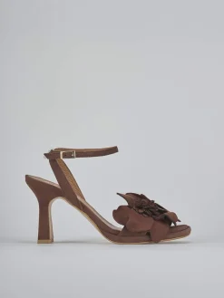 Sandali tacco 9cm camoscio testa