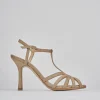 Sandali tacco 8cm camoscio beige