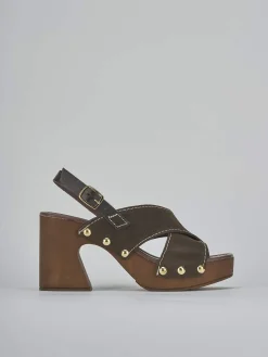 Sandali tacco 9cm camoscio testa