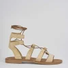 Sandali tacco 1cm camoscio beige