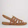 Sandali tacco 1cm camoscio marrone