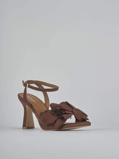 Sandali tacco 9cm camoscio testa