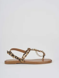Sandali tacco 1cm cavallino multicolor
