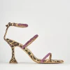 Sandali tacco 10cm cavallino multicolor