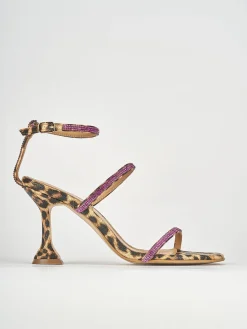 Sandali tacco 10cm cavallino multicolor