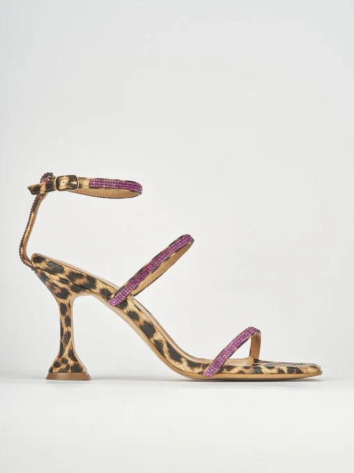 Sandali tacco 10cm cavallino multicolor
