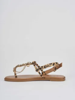 Sandali tacco 1cm cavallino multicolor