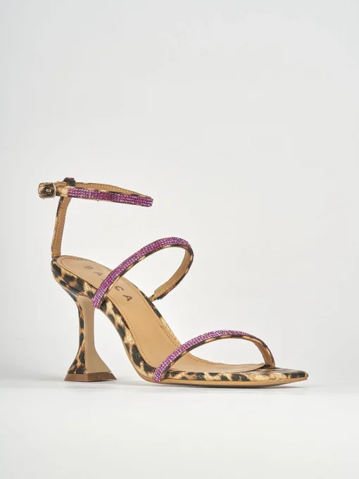 Sandali tacco 10cm cavallino multicolor
