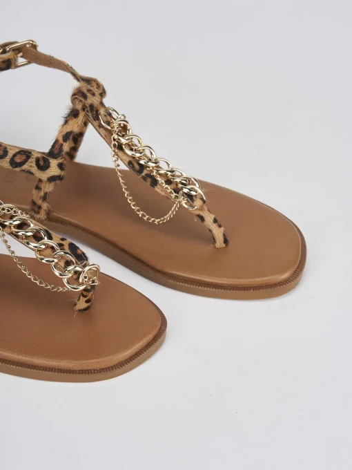 Sandali tacco 1cm cavallino multicolor