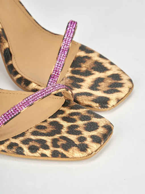 Sandali tacco 10cm cavallino multicolor
