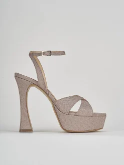 Sandali tacco 11cm glitter rosa