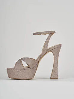 Sandali tacco 11cm glitter rosa