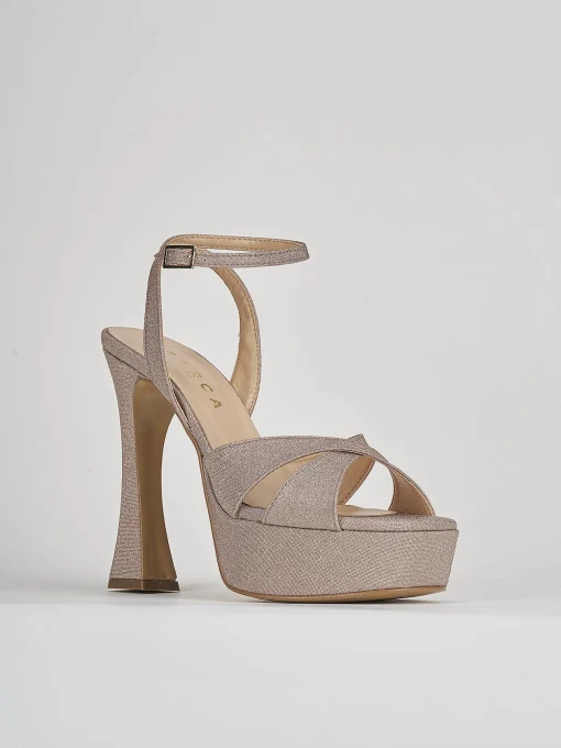 Sandali tacco 11cm glitter rosa