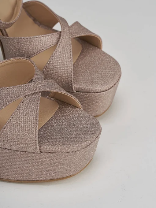 Sandali tacco 11cm glitter rosa