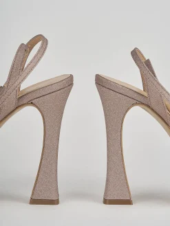 Sandali tacco 11cm glitter rosa