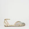 Sandali tacco 1cm pelle argento