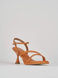 Sandali tacco 6cm pelle arancio