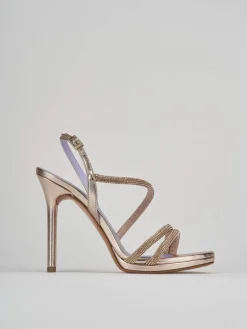 Sandali tacco 9cm pelle beige