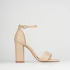 Sandali tacco 8cm pelle beige