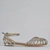 Sandali tacco 1cm pelle beige