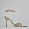 Sandali tacco 9cm pelle beige