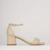 Sandali tacco 5cm pelle beige