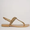 Sandali tacco 1cm pelle beige
