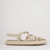 Sandali tacco 1cm pelle beige