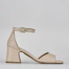 Sandali tacco 7cm pelle beige