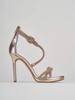 Sandali tacco 9cm pelle beige