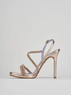 Sandali tacco 9cm pelle beige